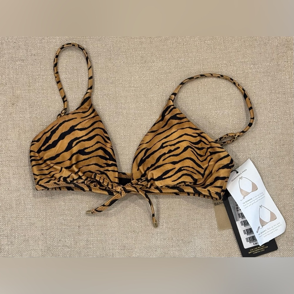 VIX Tiger Print Bralette Bikini Top (Medium) NWT